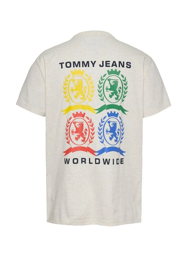 TOMMY JEANS  Regular Fit 4Clr Crest T-Shirt for Men | Best Price UAE