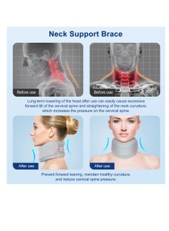KASTWAVE Neck Brace for Neck Pain and Support, Soft Neck Support Relieves Pain & Pressure in Spine for Women & Men, Wrap Align Stabilize Vertebrae Foam Cervical Collar for Sleeping (3.5" Depth Collar)  - Image 3