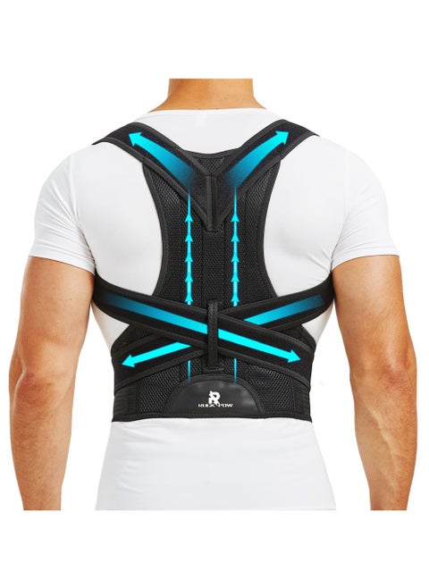Back Brace and Posture Corrector for Men and Women Adjustable Back Straightener Posture Corrector, Scoliosis and Hunchback Correction, Spine Corrector, Support for Upper Lower Back Pain Relief