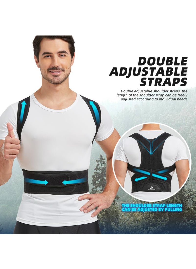 Rock Pow - Back Brace and Posture Corrector for Men and Women Adjustable Back Straightener Posture Corrector, Scoliosis and Hunchback Correction, Spine Corrector, Support for Upper Lower Back Pain Relief - Image 1