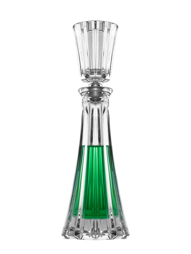 Barski Crystal - Glass -Mouthwash Decanter with 1.75 oz Cup Stopper - (can use the stopper as a Tumbler) 8.6" Height - 3 Oz. Decanter - Vertical Lines Design - Made in Europe - Image 1