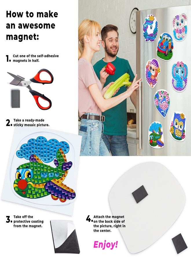 ALEXES Mosaic Sticker Art Kit for Kids - Sticky Number Poster - Stick Together Sticker Set 2 - Image 4