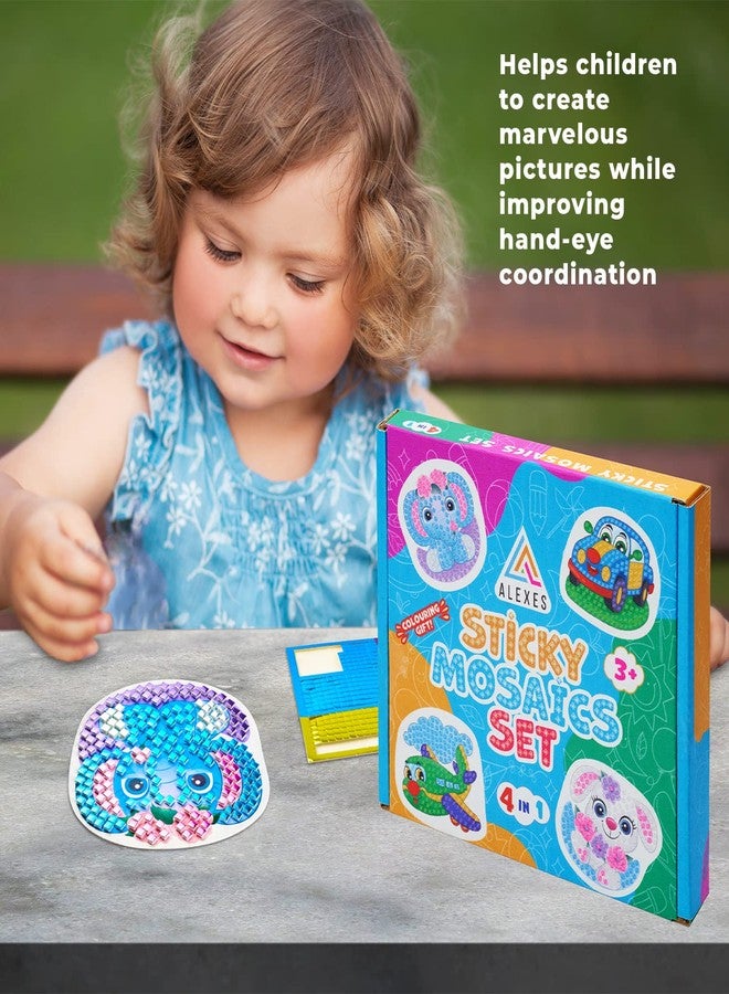 ALEXES Mosaic Sticker Art Kit for Kids - Sticky Number Poster - Stick Together Sticker Set 2 - Image 2