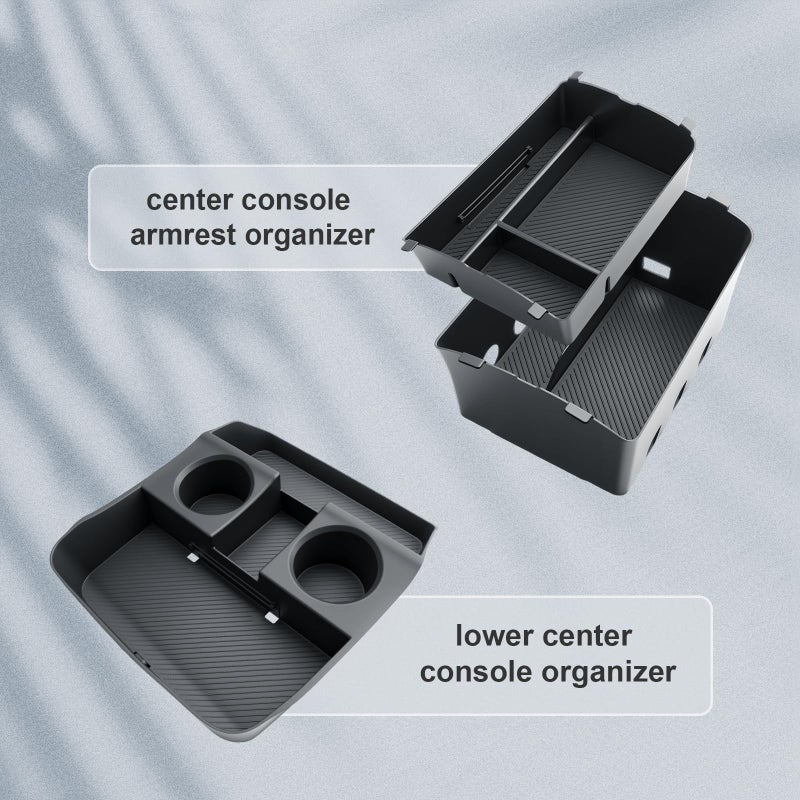 BIBIBO 3Packs for 2026 Hyundai Palisade Center Console Organizer 2026 Hyundai Palisade Calligraphy Console Armrest Tray & Lower Center Console Organizer 2026 Palisade Calligraphy Console Insert Tray - Image 5