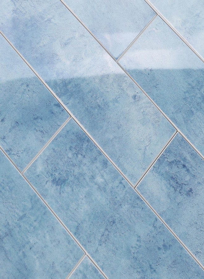 Tilingview Peel and Stick Backsplash Tile for Kitchen/Bathroom/Living Room, Self-Adhesive Subway Tile for Backsplash, Imitation Glazed Tiles/Handmade Tiles (Glossy Sky Blue) - Image 4