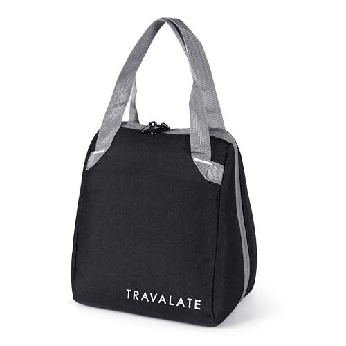 TRAVALATE Insulated Lunch Bag for Men Women - Leakproof Lunch Box for Kids Office Work School Picnic - Reusable Soft Cooler Tote Bag Lunch Bag - Charcoal Black - Image 3