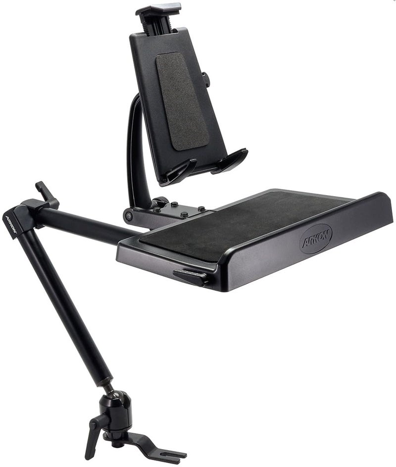 ARKON Mounts Tablet And Keyboard Tray Combo Car Mount Tablet Holder For Car ProfessionalGrade Durability Easy Installation Keyboard Tray Fits iPad and Samsung Tablets