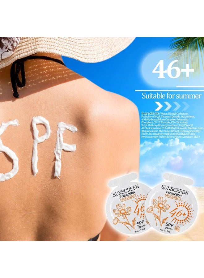 Heigble 50 Pcs Sunscreen Bulk Travel Size Sunscreen SPF 46+ Mini Sunscreen Packets Summer Party Gifts - Image 2