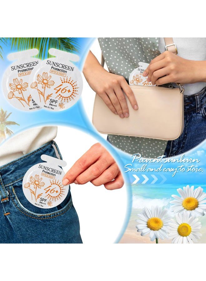 Heigble 50 Pcs Sunscreen Bulk Travel Size Sunscreen SPF 46+ Mini Sunscreen Packets Summer Party Gifts - Image 3