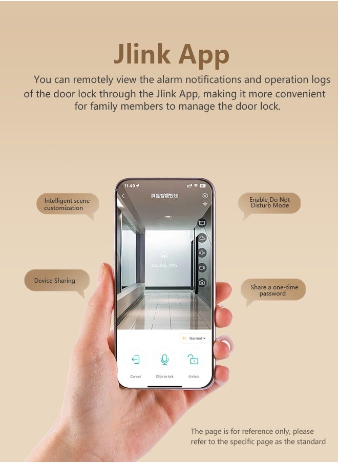 Smart Door Lock With Dual Screens Dual Power Supply And Hd Dual Cameras – Precision Aluminum Build Jlink App