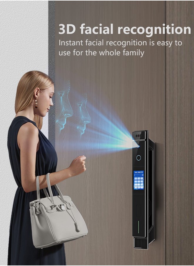 Smart Door Lock With Dual Screens Dual Power Supply And Hd Dual Cameras – Precision Aluminum Build Jlink App