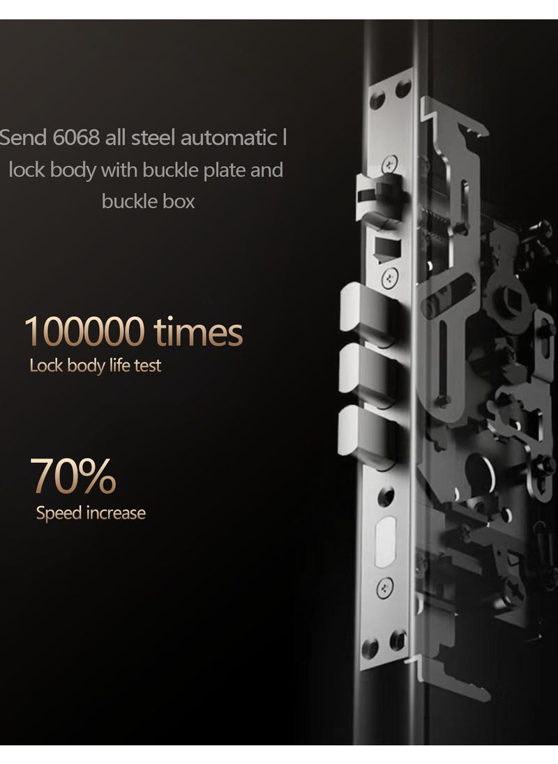 Smart Door Lock With Dual Screens Dual Power Supply And Hd Dual Cameras – Precision Aluminum Build Jlink App