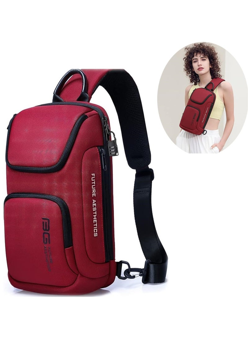 BANGE حقيبة باندج السلينج، حقيبة صدر للرجال مقاومة للماء، حقائب كتف، حقيبة ظهر متقاطعة للرجال أو النساء - Image 1