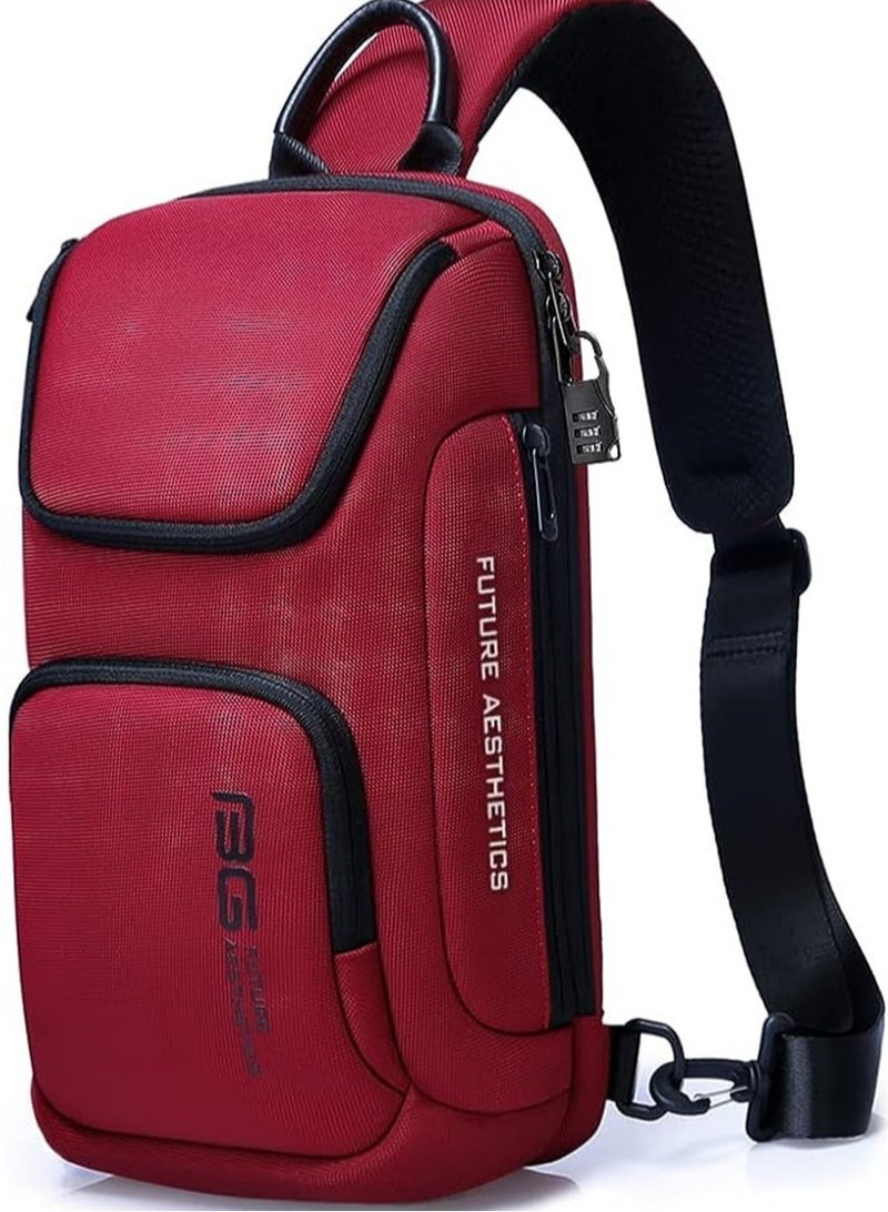 BANGE حقيبة باندج السلينج، حقيبة صدر للرجال مقاومة للماء، حقائب كتف، حقيبة ظهر متقاطعة للرجال أو النساء - Image 2