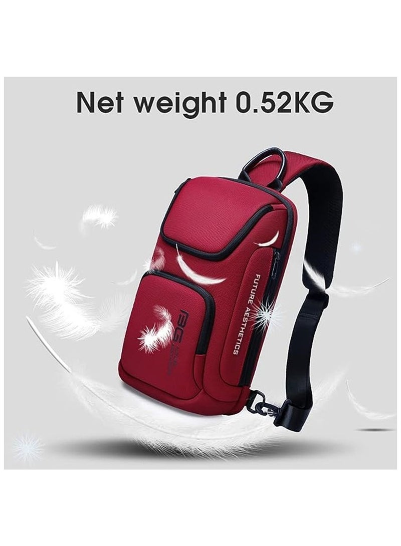 BANGE حقيبة باندج السلينج، حقيبة صدر للرجال مقاومة للماء، حقائب كتف، حقيبة ظهر متقاطعة للرجال أو النساء - Image 4