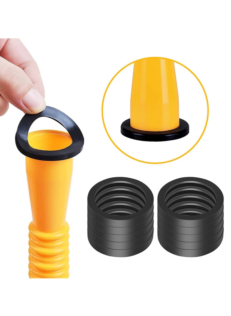 Beauenty 10 Pieces Gas Can Spout Gaskets Replacement Rubber Ring Can Gaskets Fuel Washer Seals Spout Gasket Sealing Rings Replacement Gas Gaskets Compatible with Most Gas Can Spout  - Image 4