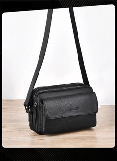 WEIXIER Men Retro Chest Bag PU Lether Water-Repellent and Wear-resistant Crossbody Bag with Adjustable Straps  - Image 4
