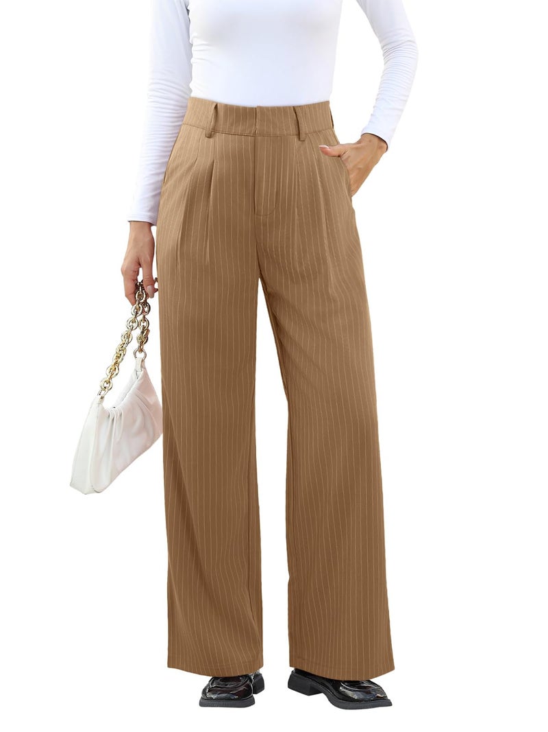NIMIN High Waisted Work Pants for Women Straight Leg Office Dress Pants Business Casual Pants Trousers with Pockets - Image 4
