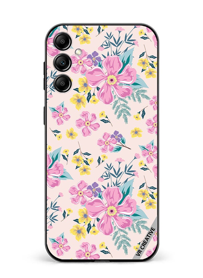 VR CREATIVE Protective Case Cover For Samsung Galaxy M54 Pink Flowers Seamless Pattern Design Multicolour - Image 1