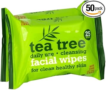 Tea Tree XBC TEA TREE BIODEGRADABLE FACE WIPES 2 X 25 WIPES 1