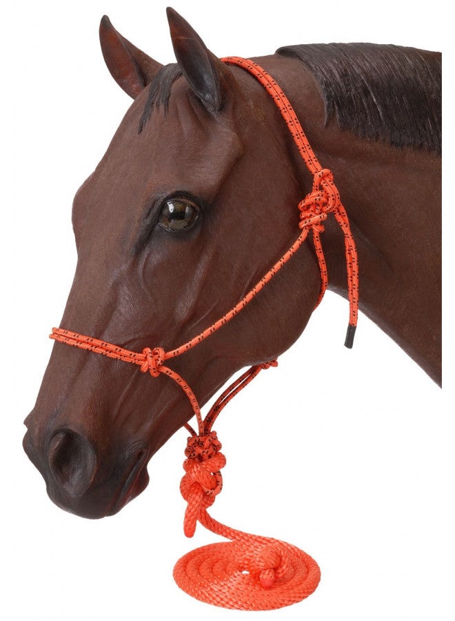 Tough 1 Tough 1 Poly Rope Tied Halter with Lead, Orange 
