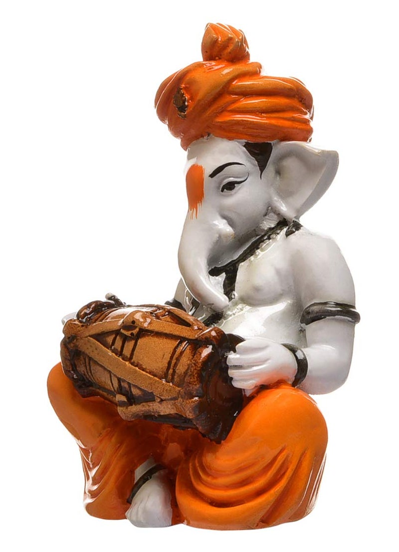 Karigaari India Polyresine Ganesha Playing Dholak Idol - Image 5