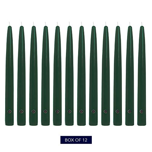 Colonial Candle Unscented Taper Candle, Handipt Collection, Evergreen, 12 in, Pack of 12 - Up to 10 Hours Burn - Image 2