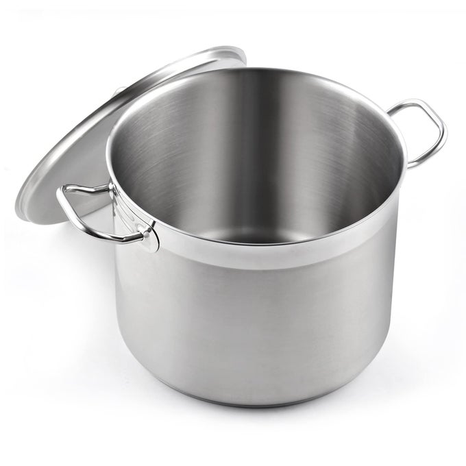 STOCKPOTS STAINLESS STEEL 24 QUART PROFESSIONAL GRADE STOCK POT WITH LID SILVER