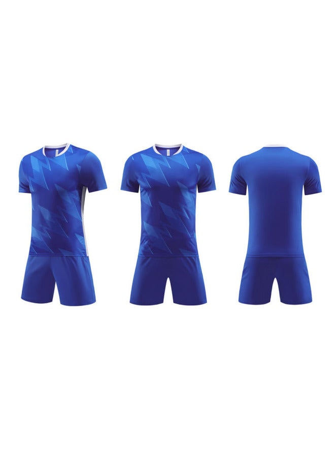 Football Uniform Suit Men's Printed Summer Student Children's Football Training Competition Team Uniform Breathable Fabric