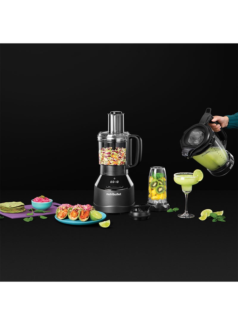 nutribullet Triple System 1500W 3-in-1 High-Speed Blender, Multi-Functional, Personal Blender & Food Processor, 7-Cup Capacity, Intelligent Programs, BPA-Free, Dishwasher-Safe, NTS-1500, 1-Year Warranty 1.8 L 1500 W NTS-1500 Black - Image 3