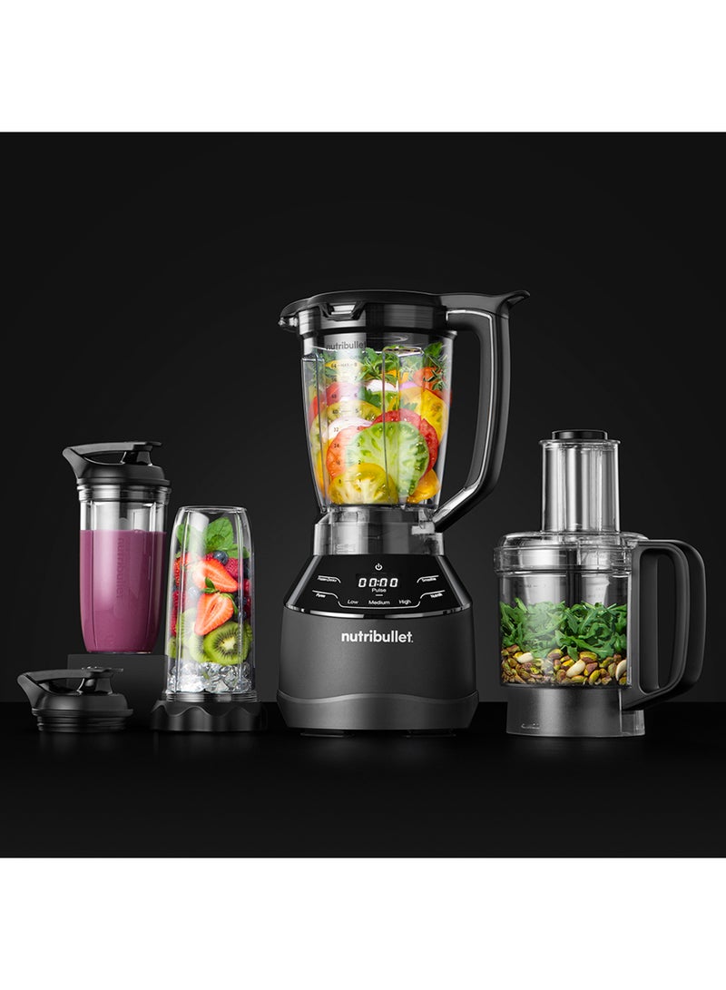 nutribullet Triple System 1500W 3-in-1 High-Speed Blender, Multi-Functional, Personal Blender & Food Processor, 7-Cup Capacity, Intelligent Programs, BPA-Free, Dishwasher-Safe, NTS-1500, 1-Year Warranty 1.8 L 1500 W NTS-1500 Black - Image 4