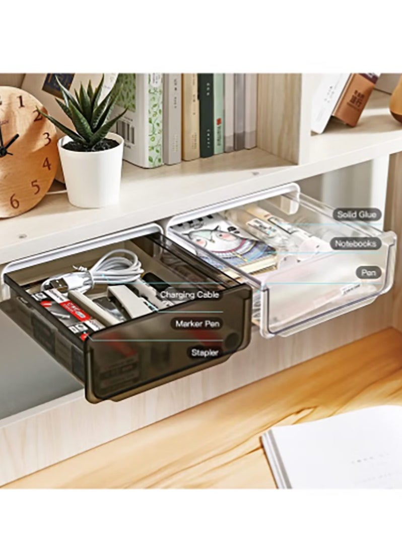 Under Desk Storage Drawer, Slide-out Under Desk Drawer with Handle, Self-adhesive Hidden Drawer Box for Office, Home, Kitchen, School, Black - pzsku/Z696243388F4EC24F8735Z/45/_/1732268254/c9bb9a67-f9a5-43fc-916c-97caedc54b41