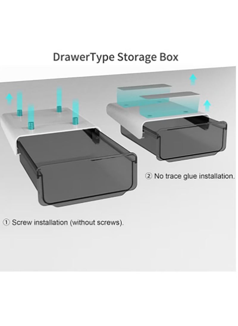 Under Desk Storage Drawer, Slide-out Under Desk Drawer with Handle, Self-adhesive Hidden Drawer Box for Office, Home, Kitchen, School, Black - pzsku/Z696243388F4EC24F8735Z/45/_/1732268286/2880b7f8-8c94-4d9e-99ff-344d7e9cbae6