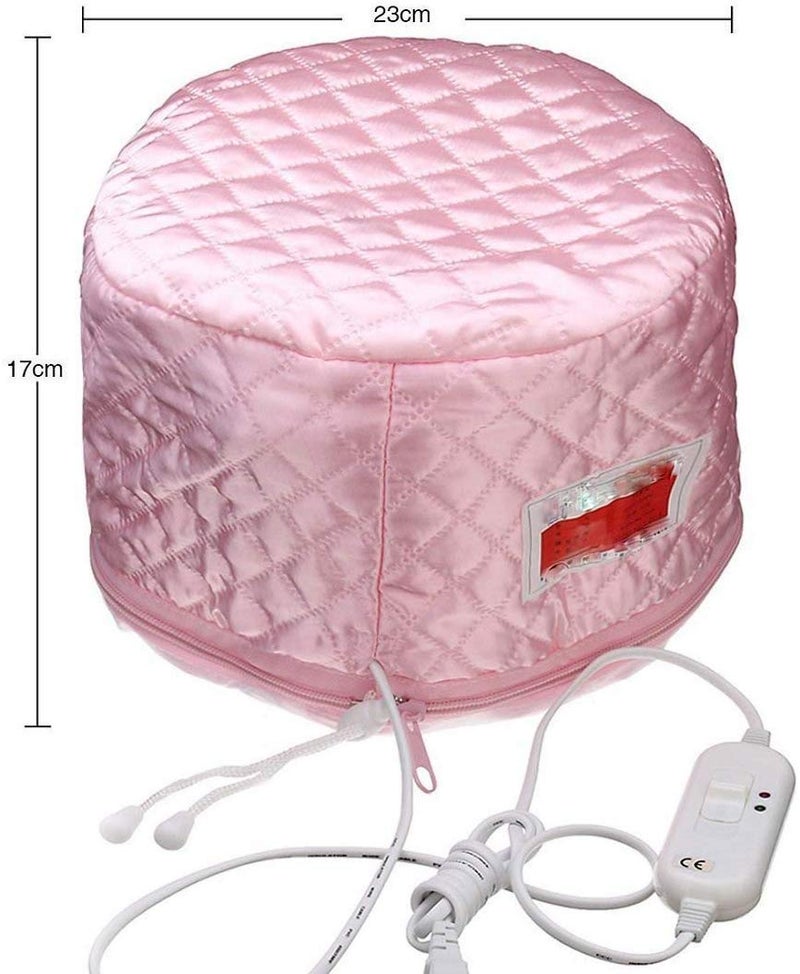 Plenteous sPlenteou Hair Spa Steamer Cap Thermal Heating Spa Cap For Women Pink - Image 2