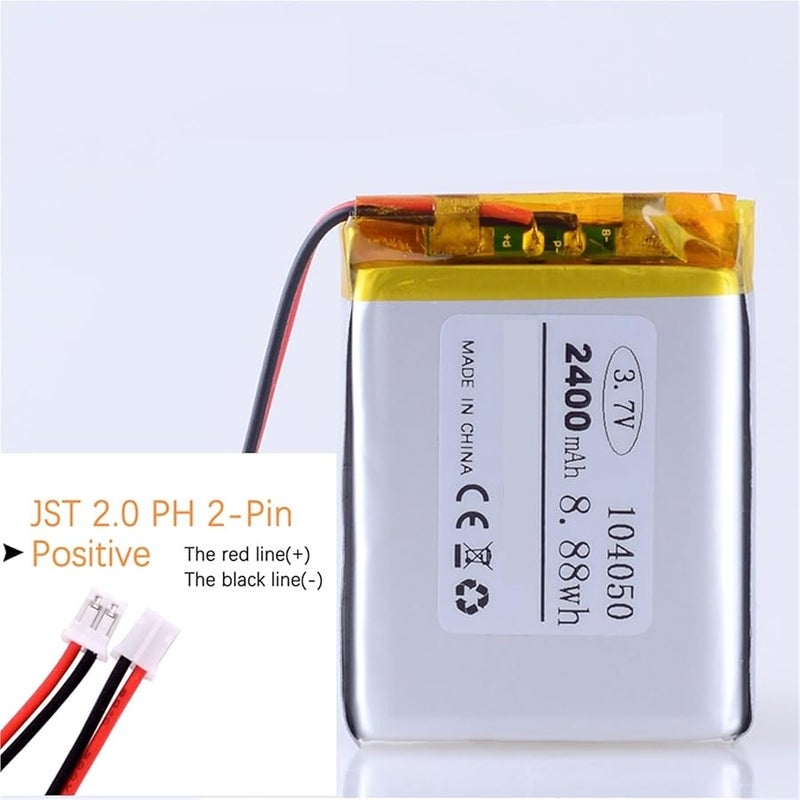 104050 بطارية ليثيوم بوليمر 3.7 فولت 2400 مللي أمبير 1 قطعة لون 104050 1 25 3p - Image 4