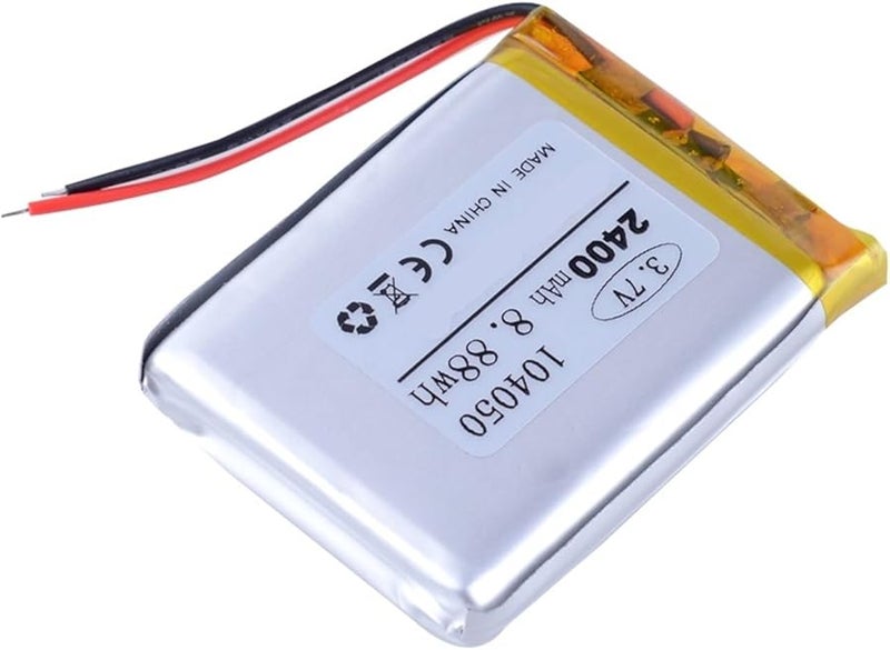 104050 بطارية ليثيوم بوليمر 3.7 فولت 2400 مللي أمبير 1 قطعة لون 104050 1 25 3p - Image 2