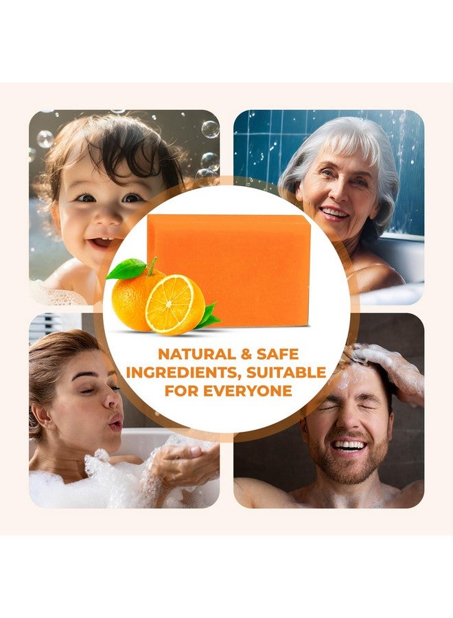 Passion Indulge Natural Handmade Bath Bar Soap - Orange (Pack of 3) - Image 5