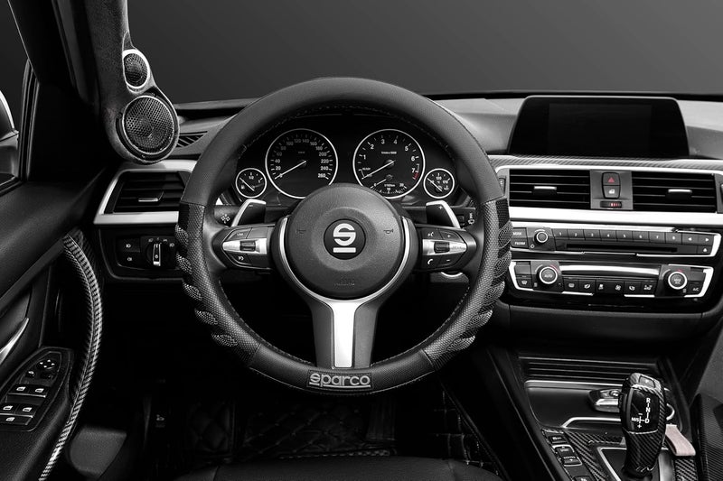 Sparco Universal Steering Wheel Cover 38cm, SPS101BK, Black - Image 5