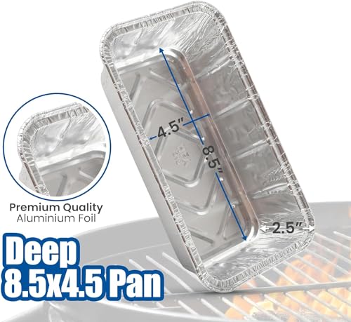EHOMEA2Z Disposable Aluminum Loaf Pans 2lb for Baking Serving and Storing Heat Resistant Disposable Bread Loaf Pan Ideal for HotCold Foods Freezer Oven Safe 50 Pack - Image 3
