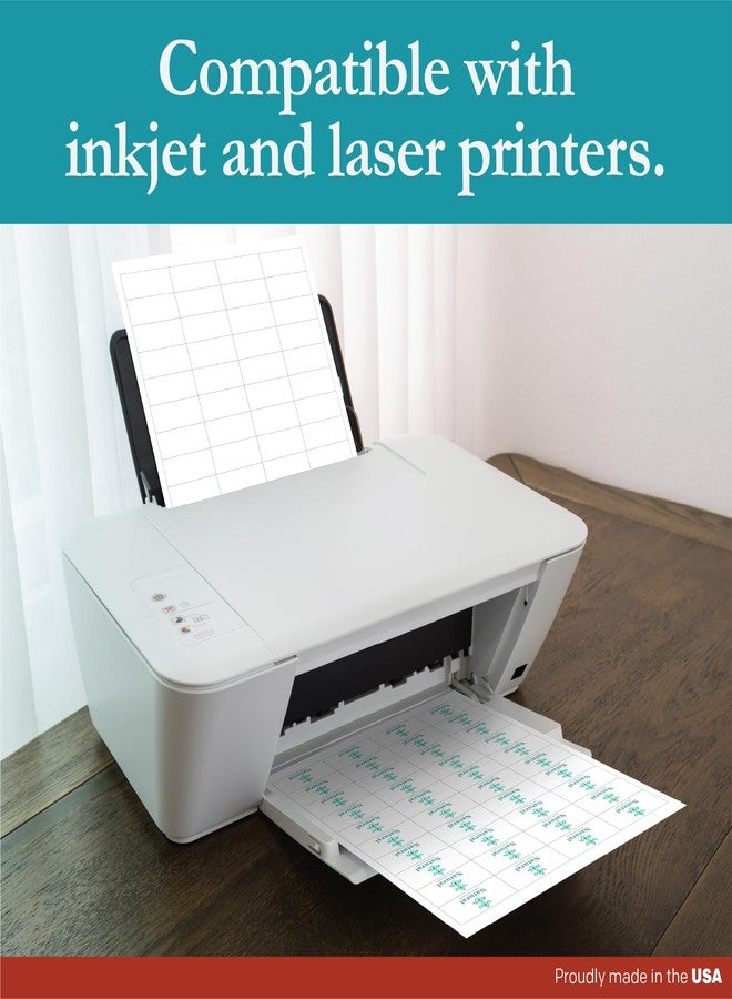 Premium Label Supply White Sticker Barcode Labels - 2" x 1" - Laser/Inkjet Compatible - (40 per Sheet), 25 Sheets - 1000 Total Adhesive Labels - Image 5