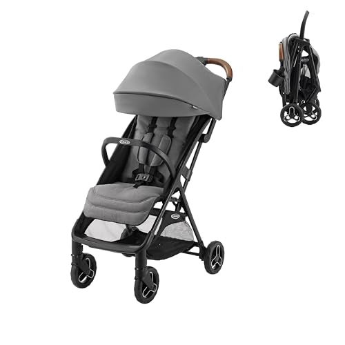 Graco Ready2Jet Compact Stroller – Overhead Friendly Compact Travel Stroller with Automatic Fold, Kingston - Image 1