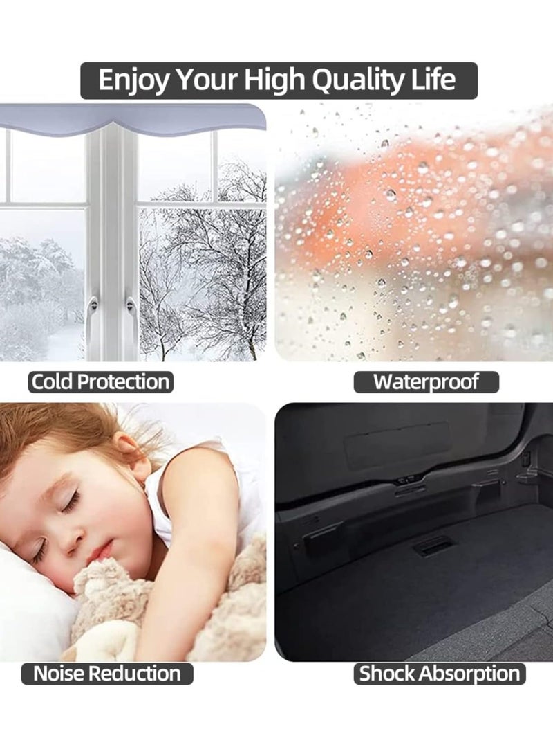MJZ 6 meter Door Weather Stripping Door Seal Strip,Self-Adhesive Rubber Door Insulation Weather Strip for Window and Door, Soundproofing D Shape Weatherstripping for Door Frame Gap Blocker(Black) - Image 5