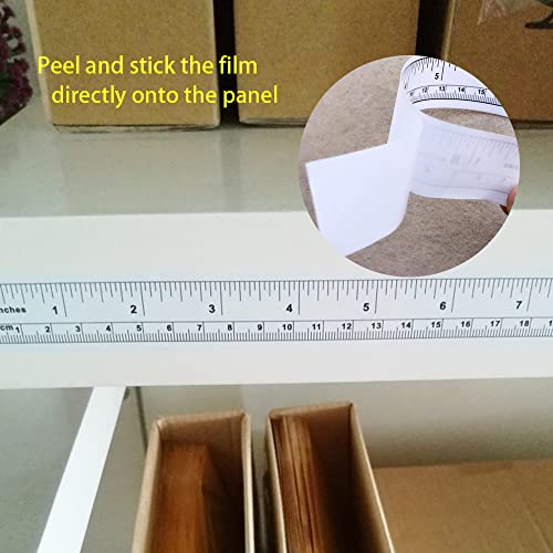 KFZDCG Self-Adhesive Tape Measure Sticky Measuring Tape Workbench Ruler Adhesive Table Sticky Measuring Tape Ruler for Work Woodworking, Saw, Drafting Table (36 Inch,6 Pieces) - Image 3