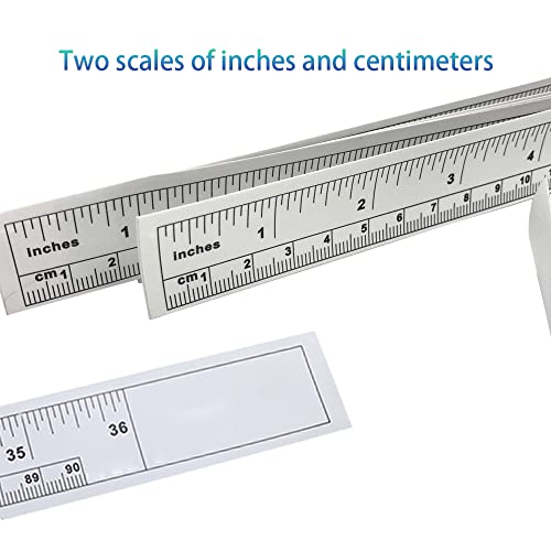 KFZDCG Self-Adhesive Tape Measure Sticky Measuring Tape Workbench Ruler Adhesive Table Sticky Measuring Tape Ruler for Work Woodworking, Saw, Drafting Table (36 Inch,6 Pieces) - Image 2