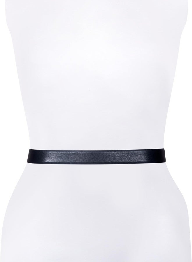 AllSaints Women's 1.5 Inch Leather Belt, Adjustable with A Wrapped Buckle, Black, M - Image 2