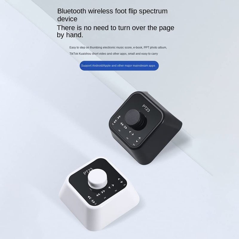 Rechargeable Wireless Page Turner Pedal Foot Switch For Tablet Smartphone E Book Music Black - Image 4