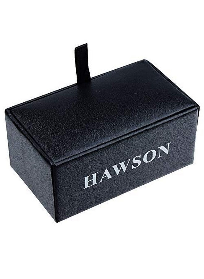 هاوسن أزرار أكمام للرجال مع سلسلة - إكسسوارات قميص من الحجر والذهب اللامع - هدايا حفلات للشباب (عين النمر) - Image 5