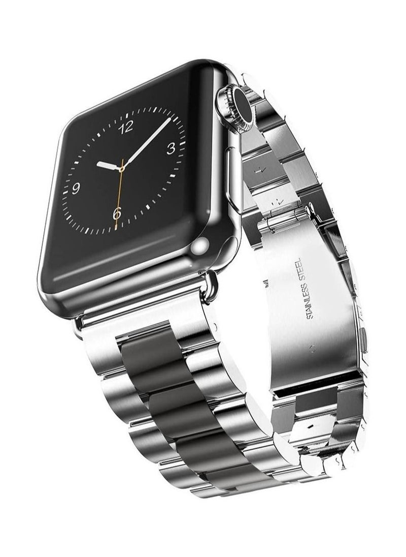 Stainless Steel Strap Metal Bracelet for Apple Watch Series 6/5/4/3/2/SE - 38/40 mm - Image 1