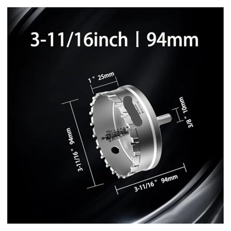 منشار ثقب من كربيد متين مقاس 25 مم مع مثقابين للفولاذ المقاوم للصدأ والحديد والنحاس والنحاس الأصفر - Image 3