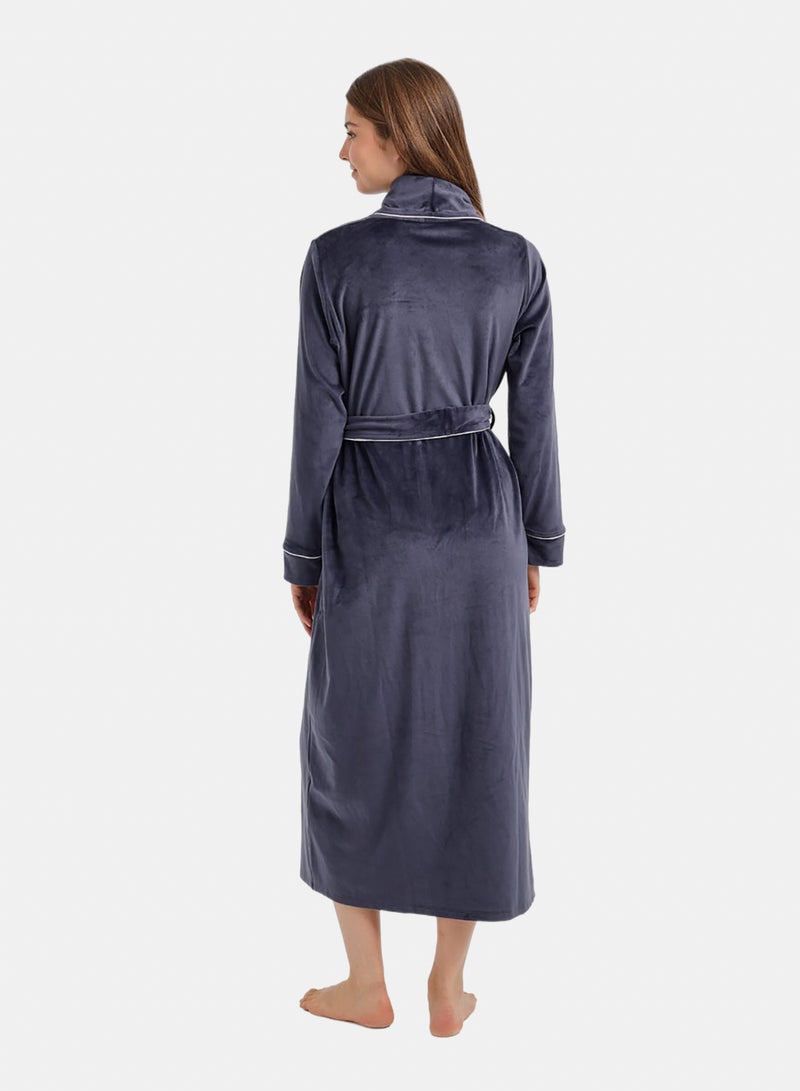Carina Contrast Pipe Robe - Image 4